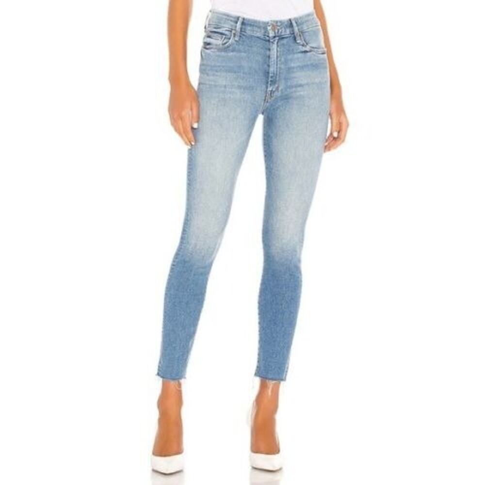 MOTHER Womens The Looker Ankle Fray Jeans Size 24 Denim Hold My Hand Wash Skinny